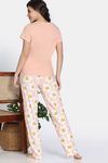 Zivame Farm Lore Knit Cotton Pyajama Set - Almost Apricot — thumbnail 4